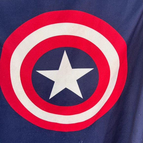 Captain America #41 Basket Ball Jersey Mens Size XXL Blue - Picture 2 of 8